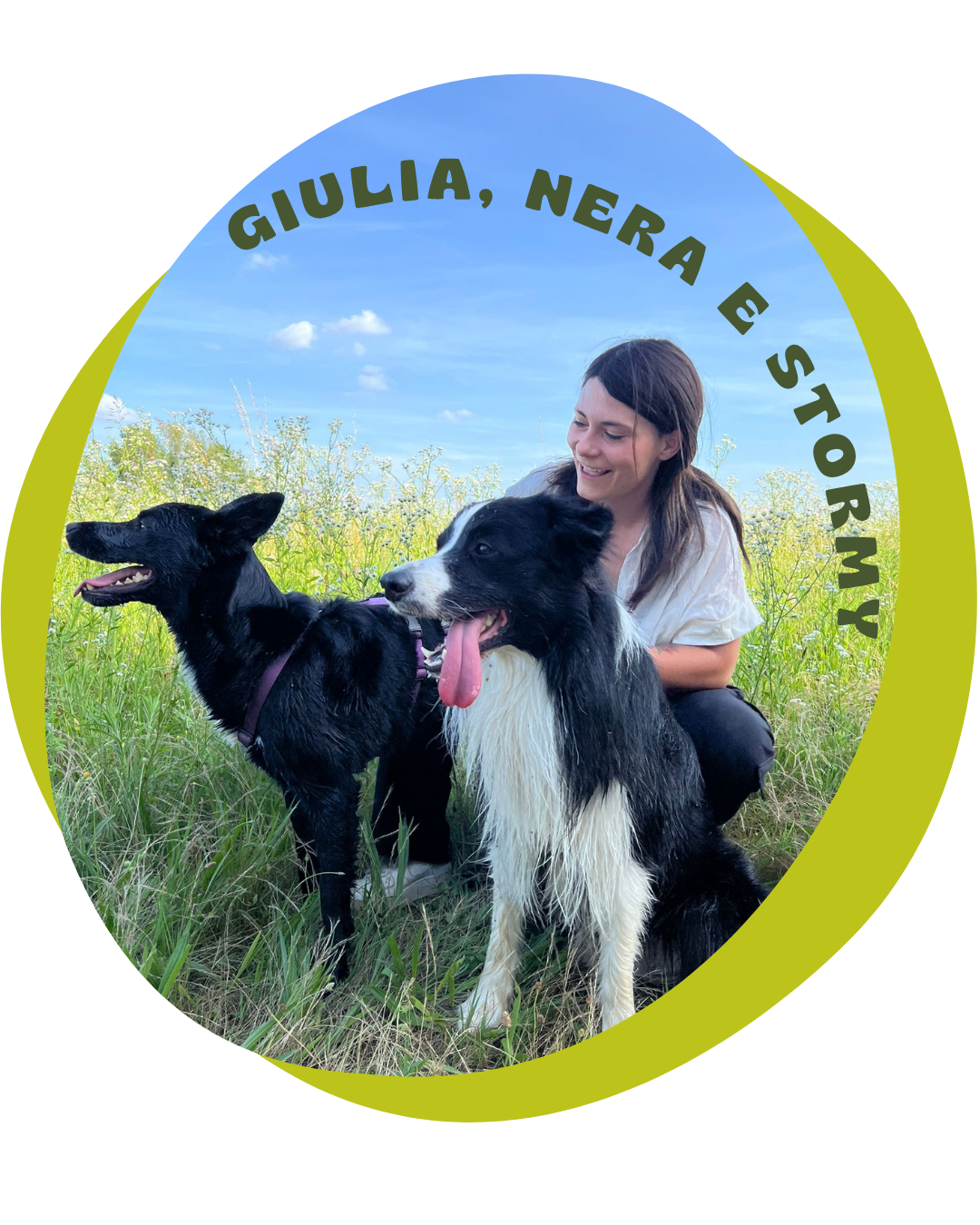 Giulia con Nera e Stormy